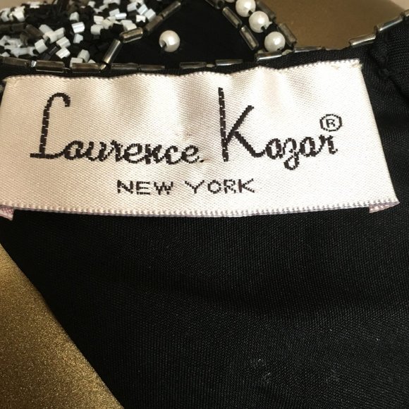 Vintage LAURENCE KAZAR Sleeveless Silk Beaded, Sequined, Embellished Dress - Picture 12 of 15